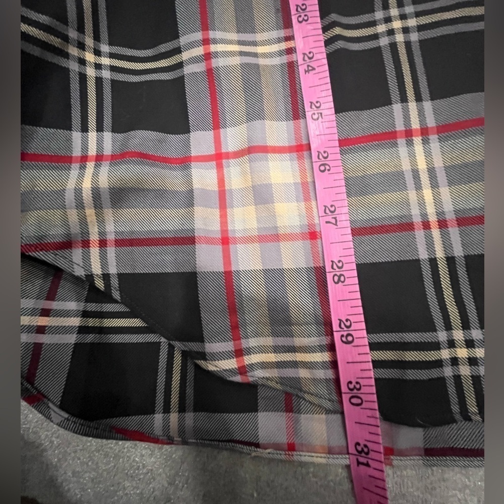 [M]Robert Talbott Classic Men's Plaid Button Down Shirt Black/Red/Gray Cotton - Picture 11 of 11